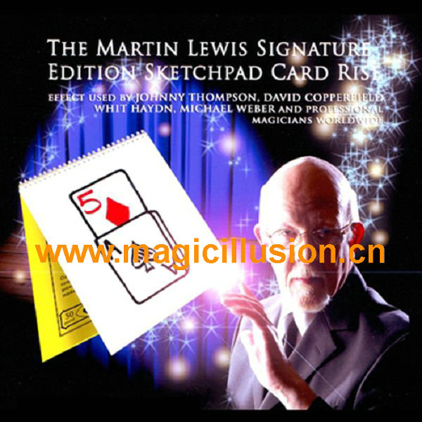 Signature Edition Sketchpad Card Rise ，Sketch Pad magic tricks